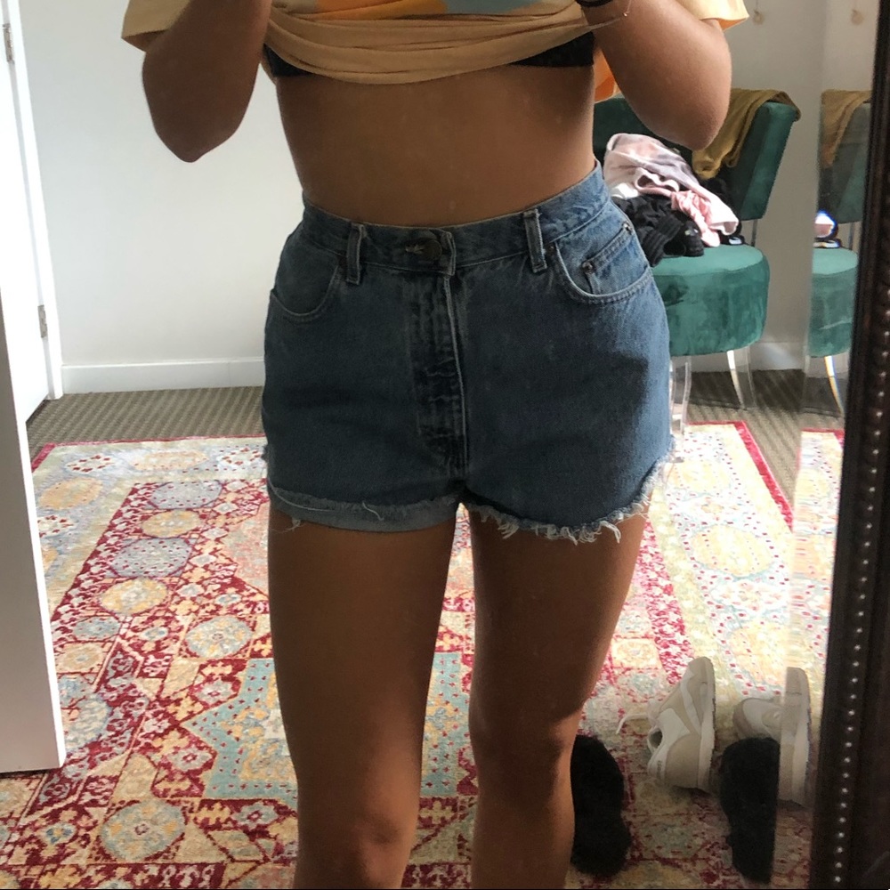 Route 66 high rise Jean shorts